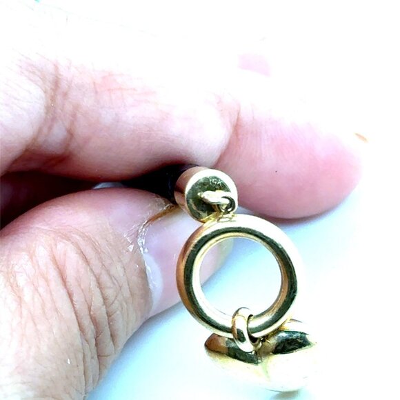 Gorgeous 14K Gold Heart Toggle Genuine Leather Necklace - Picture 5 of 7
